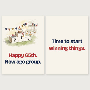 New Age Group Funny 65th Birthday Runner Card
