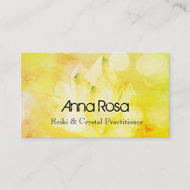 *~* New Age Healer Reiki Crystal Yoga Reiki Master Business Card (Front)