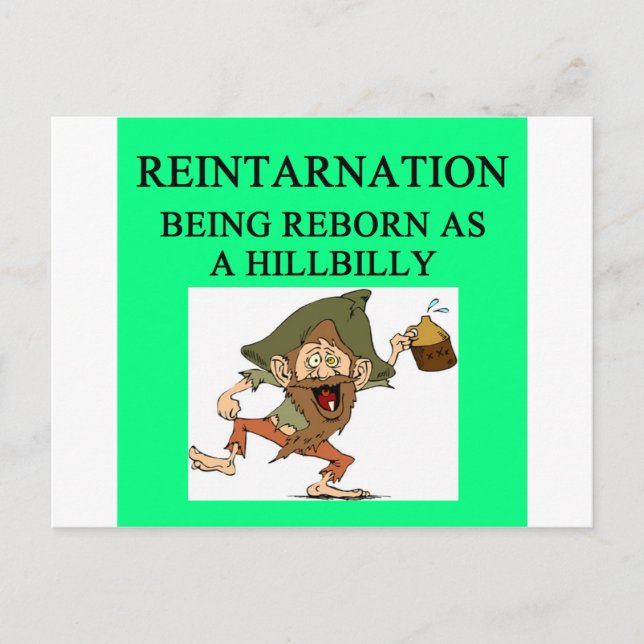 new age hillbilly joke postcard (Front)