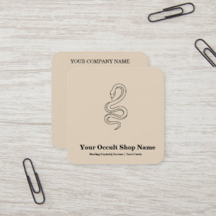 New Age Occult Shop Snake Square Business Card