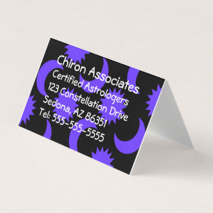 New Age Professions Purple Sun & Moon Black  Business Card