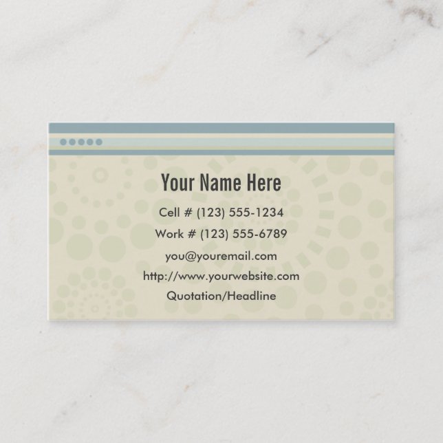 New Age Rage Profile And Business Card (Front)