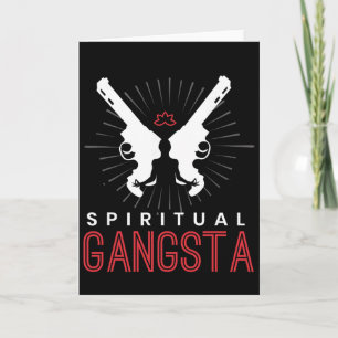 New Age Spiritual Spirituality Yoga Gangster Enlig Card