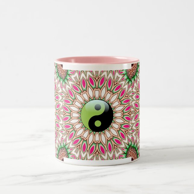 New Age YinYang Geometric Sunflower Mug (Center)