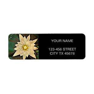 New Age Zen Buddhism Yoga Namaste White Lotus Return Address Label