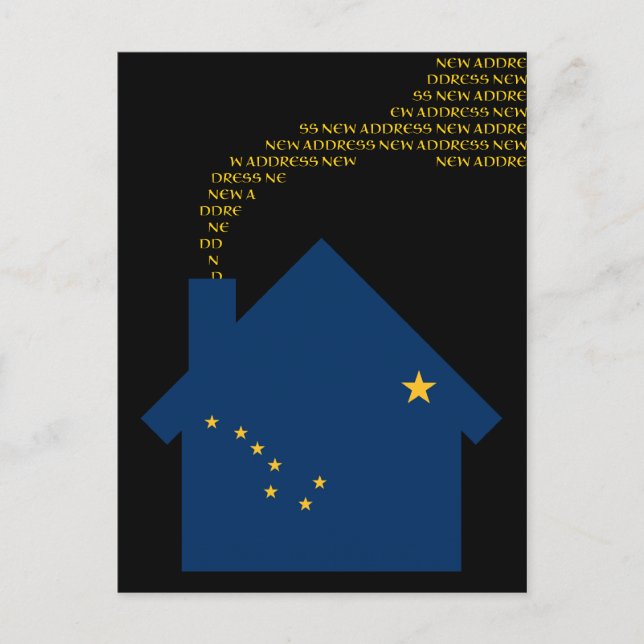 new alaska address announcement postcard (Front)