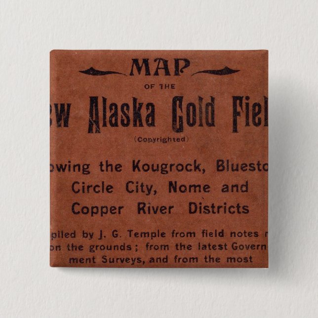 New Alaska gold fields 15 Cm Square Badge (Front)