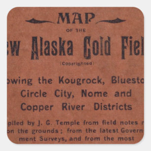 New Alaska gold fields Square Sticker