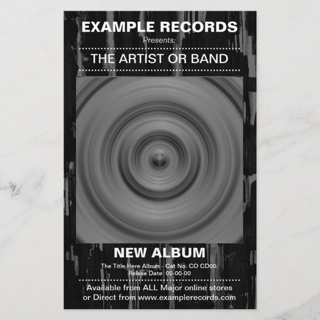 New Album Launch - Paint Textured Flyer (Front)