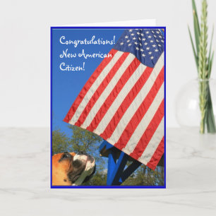 New American Citizen boxer greeting card