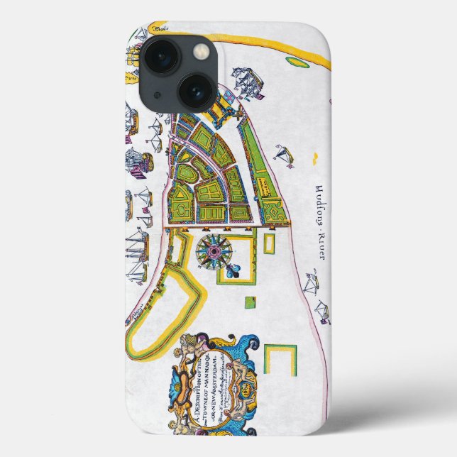 New Amsterdam Map, 1661 Case-Mate iPhone Case (Back)