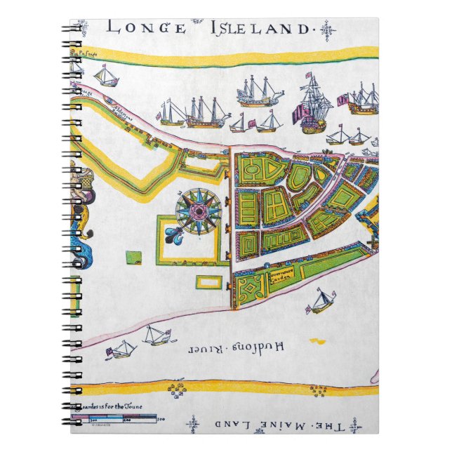 New Amsterdam Map, 1661 Notebook (Front)