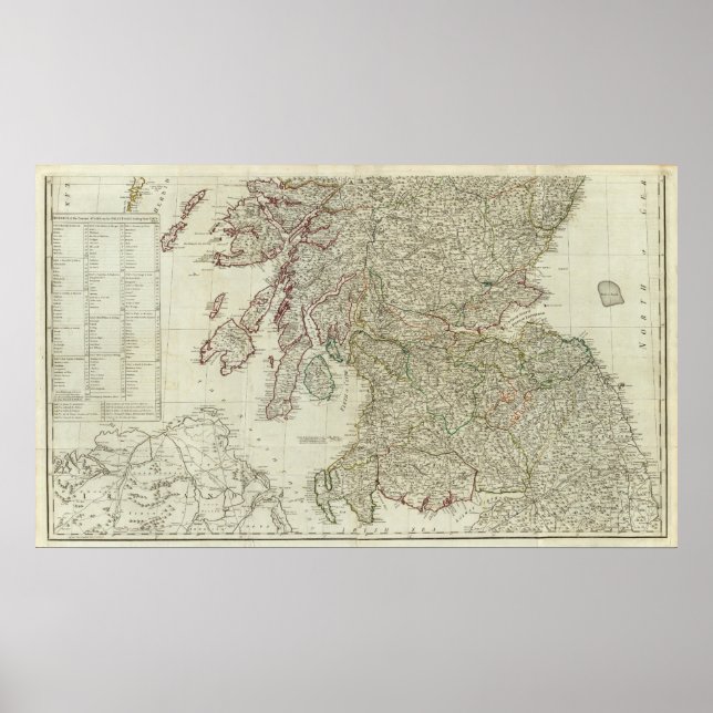 New and correct map of Scotland Poster (Front)