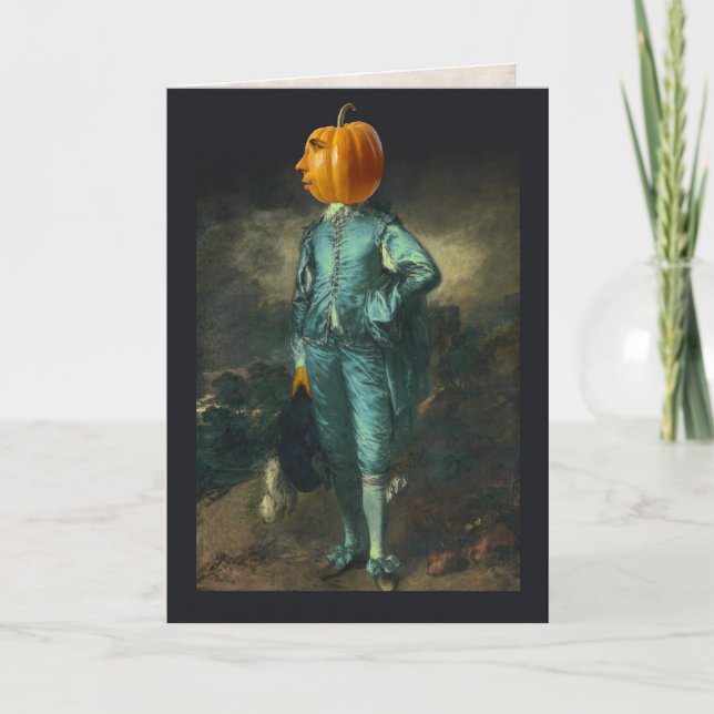 New and Improved Pumpkin Boy Holiday Card (Front)