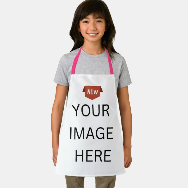 NEW! Apron - Small - All-Over Print - Pink Strap (Insitu)