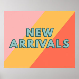 New Arrivals Sign, Retro Style New Arrivals  Poster