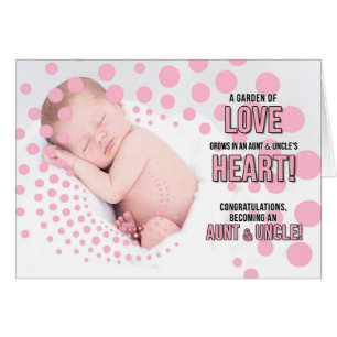 New Aunt and Uncle Congratulations on a Niece Pink