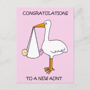 New Aunt Congratulations (Baby Girl). Postcard