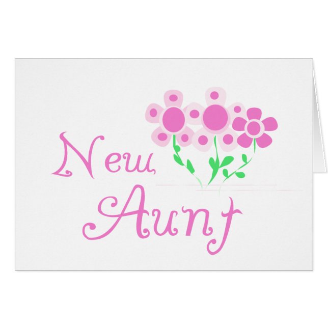 New Aunt Pink Flowers Tshirts and Gifts (Front Horizontal)