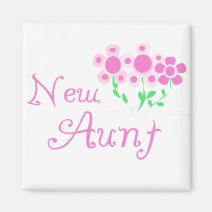 New Aunt Pink Flowers Tshirts and Gifts Magnet