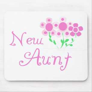 New Aunt Pink Flowers Tshirts and Gifts Mouse Pad