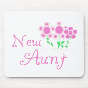 New Aunt Pink Flowers Tshirts and Gifts Mouse Pad