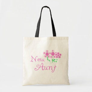 New Aunt Pink Flowers Tshirts and Gifts Tote Bag