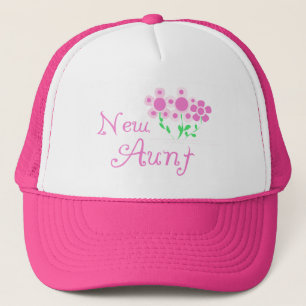 New Aunt Pink Flowers Tshirts and Gifts Trucker Hat