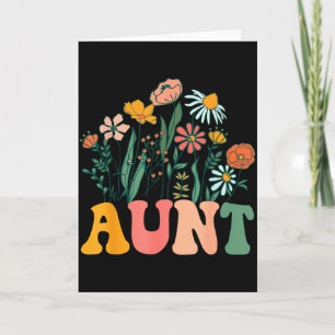 New Aunt Wildflower First Birthday &amp; Baby Show Card