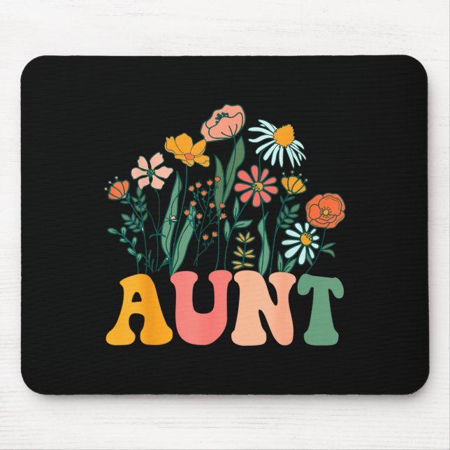 New Aunt Wildflower First Birthday &amp; Baby Show Mouse Pad (Front)