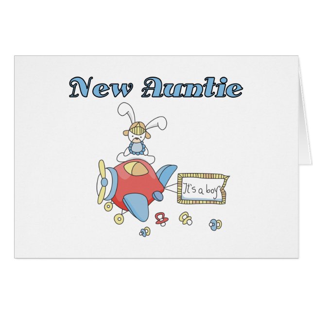 New Auntie - Aeroplane Tshirts and Gifts (Front Horizontal)