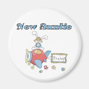 New Auntie - Aeroplane Tshirts and Gifts Magnet
