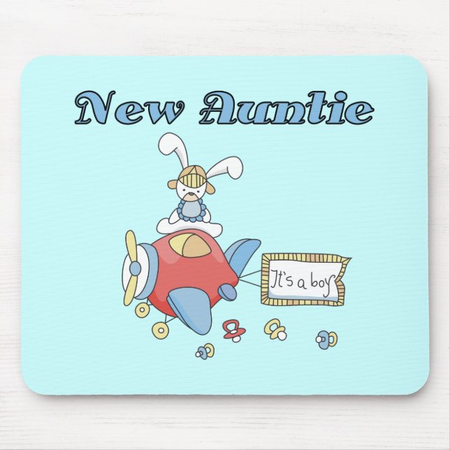 New Auntie - Aeroplane Tshirts and Gifts Mouse Pad (Front)