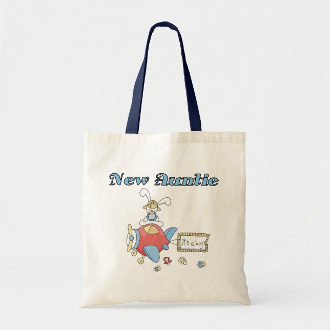 New Auntie - Aeroplane Tshirts and Gifts Tote Bag (Front)