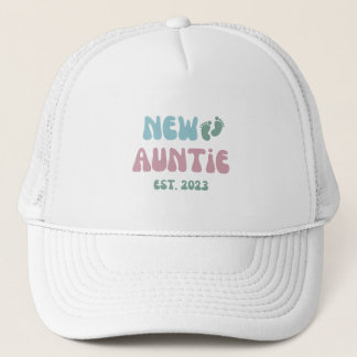 New Auntie Est 2023 - Trucker Hat New Aunt