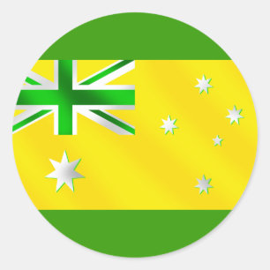 New Australian Socceroos flag of Australia Classic Round Sticker