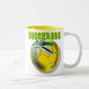 New Australian Socceroos soccer ball fans gifts Two-Tone Coffee Mug