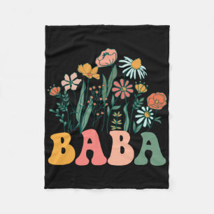 New Baba Wildflower First Birthday &amp; Baby Show Fleece Blanket