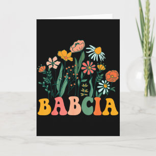 New Babcia Wildflower First Birthday &amp; Baby Sh Card