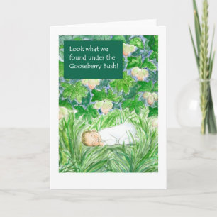 New Baby Announcement Card - Gooseberry Bush
