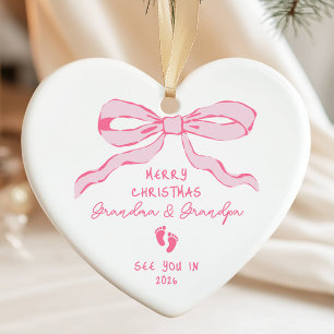 New Baby Announcement Christmas Ceramic Ornament