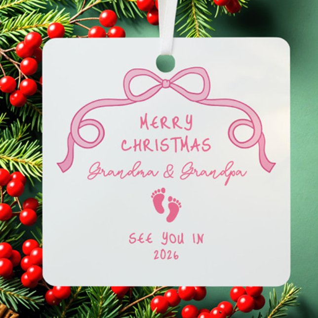 New Baby Announcement Christmas  Metal Tree Decoration (Creator Uploaded)