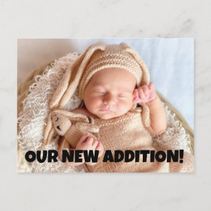 NEW BABY ANNOUNCEMENT CUSTOM PHOTO POSTCARD