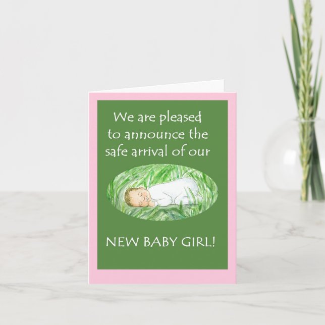 New Baby Announcement Notecard (Front)