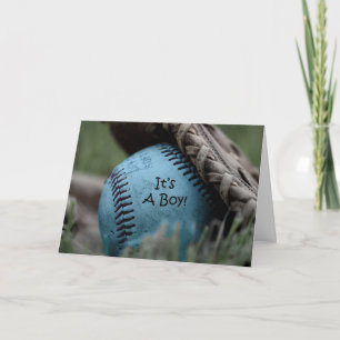 New Baby Announcement with Baseball
