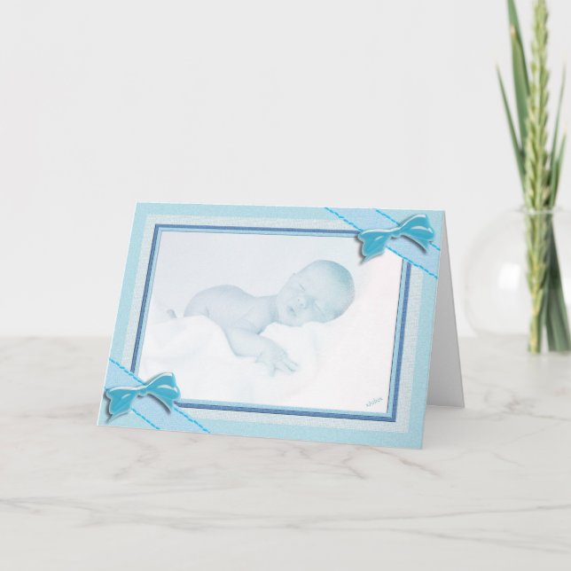 new baby, baby boy congratulations card (Front)