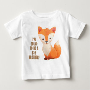 New Baby Big Brother Little Fox Toddler Tshirt