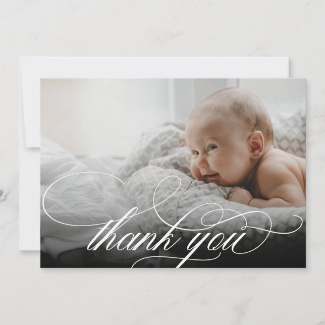 New Baby Birth Announcement Thank You (Front)