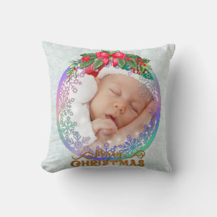 New baby birth stats Christmas, Birth Announcement Cushion