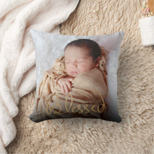 New Baby Blessed Photo  Cushion